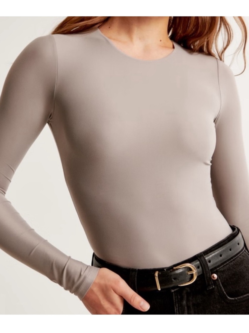 Abercrombie & Fitch Soft Matte Long-Sleeve Bodysuit